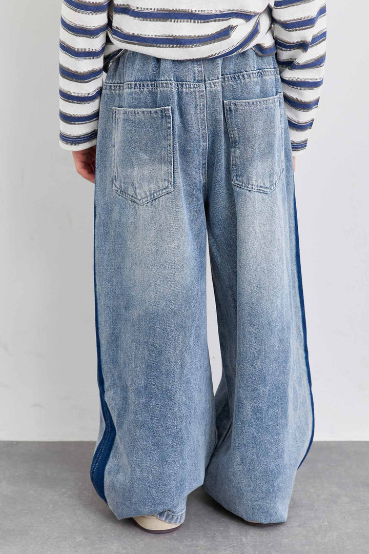 ג'ינס ווידלג בד משולב  | ג'ינס