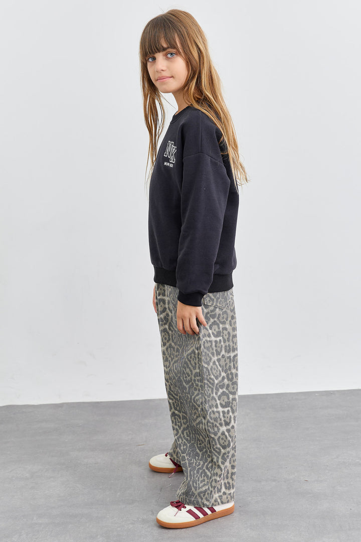 סווישירט פרנץ' טרי NK בשילוב פאץ' | שחור