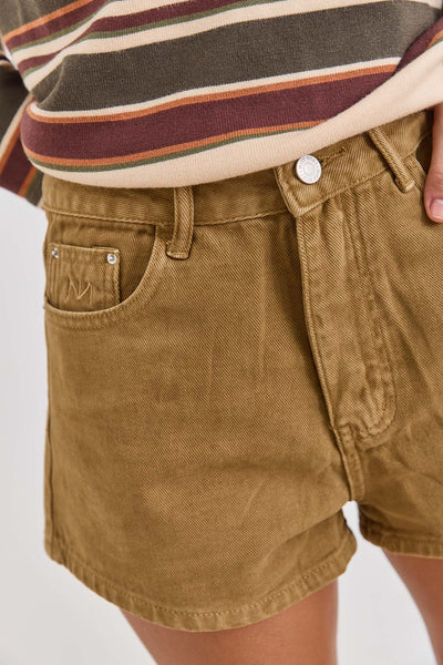 מכנסי דנים קצרים שון | קאמל