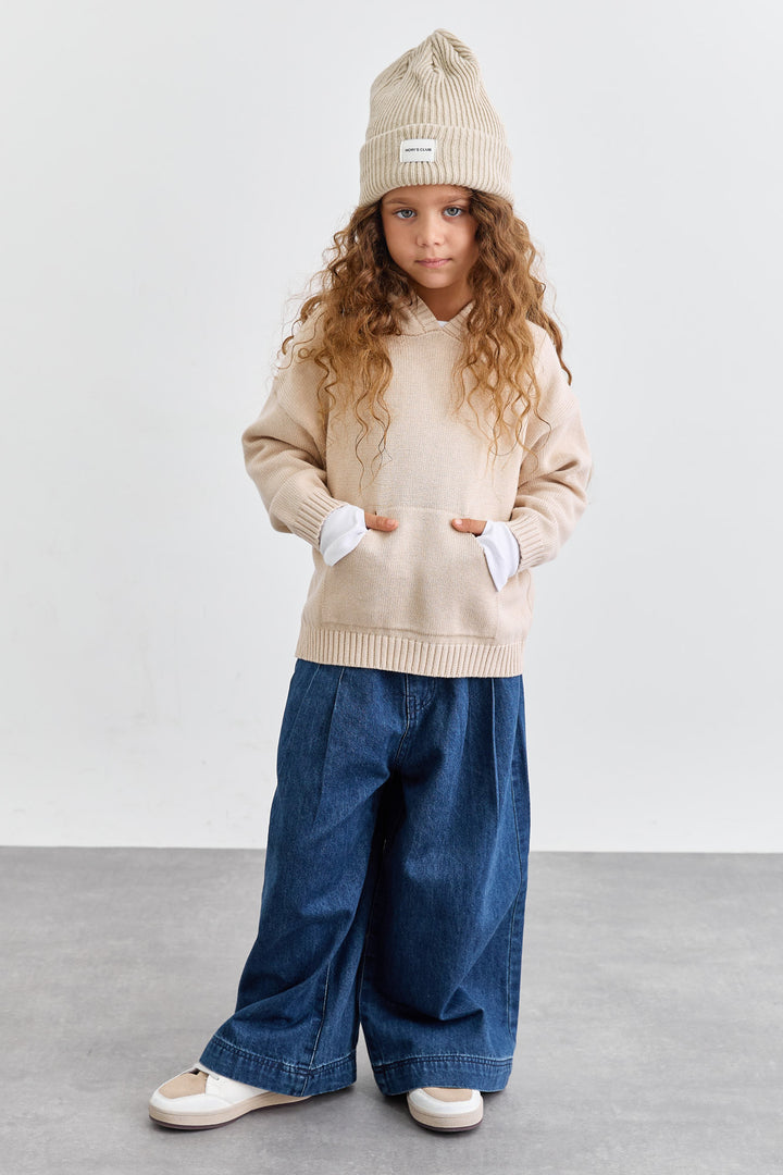 סריג קפוצ'ון עבה גזרת אוברסייז | אבן