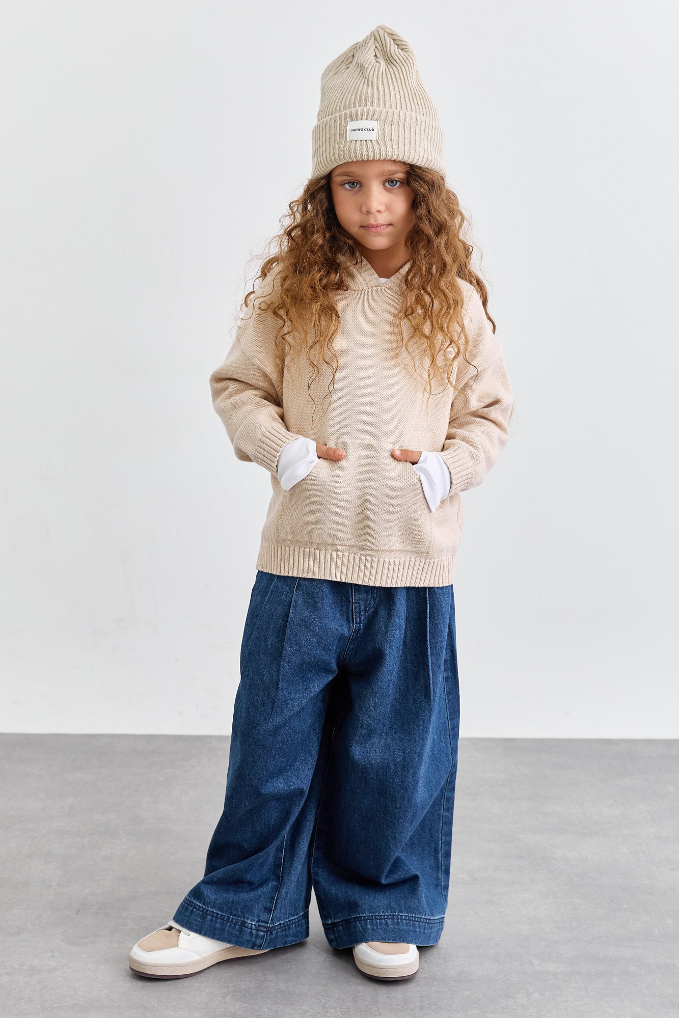 סריג קפוצ'ון עבה גזרת אוברסייז | אבן