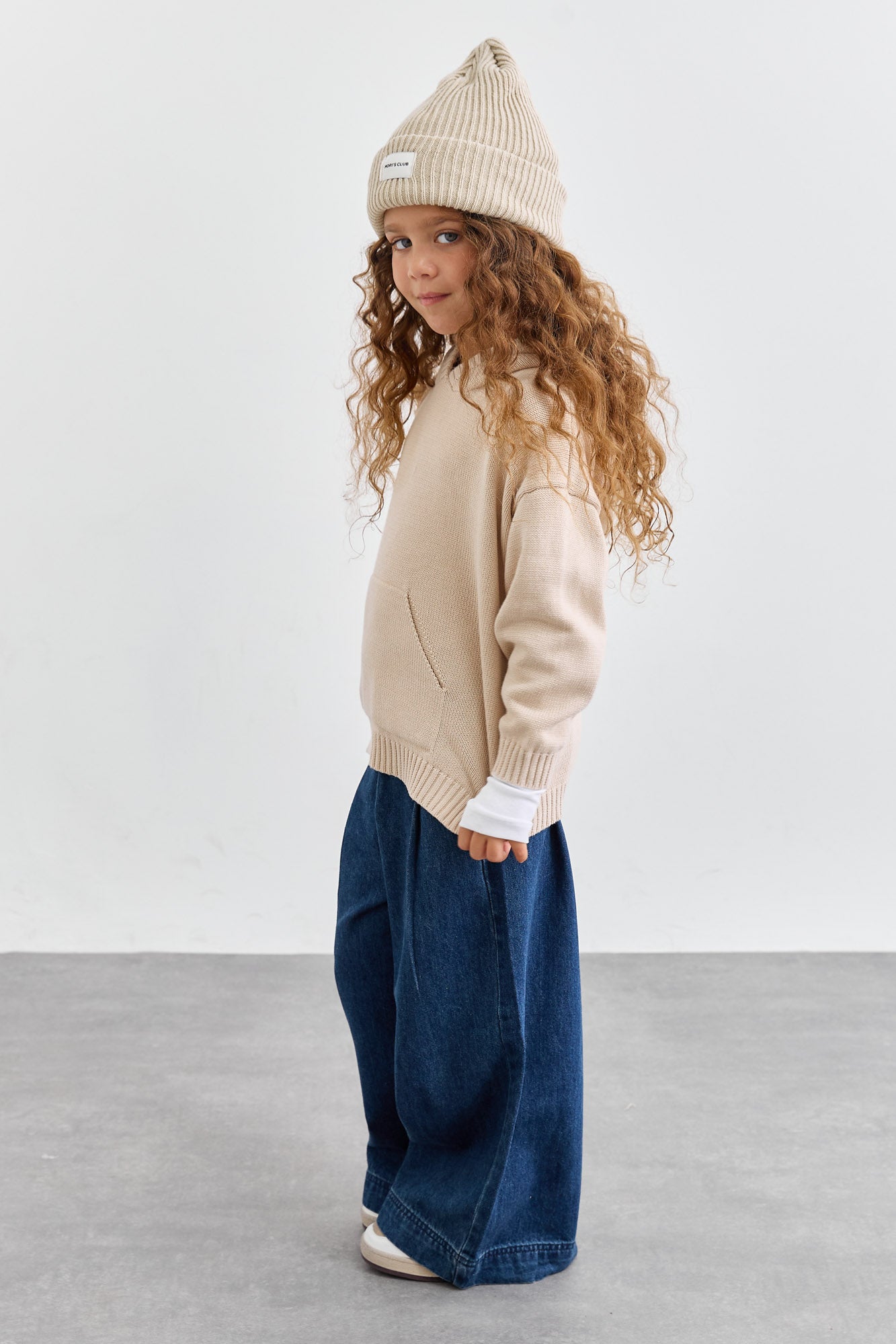 סריג קפוצ'ון עבה גזרת אוברסייז | אבן