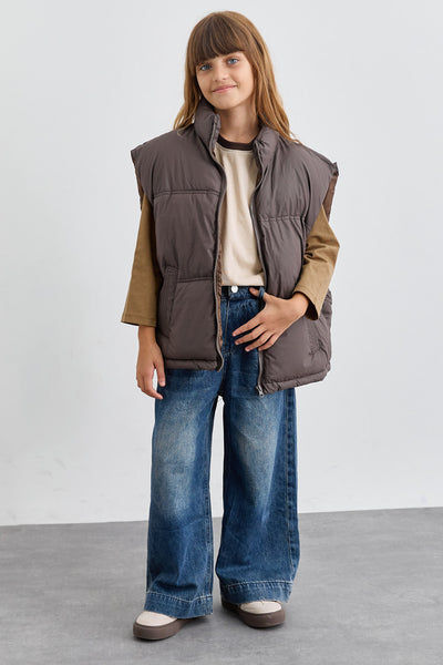 ווסט פוף בסגירת רוכסן | חום