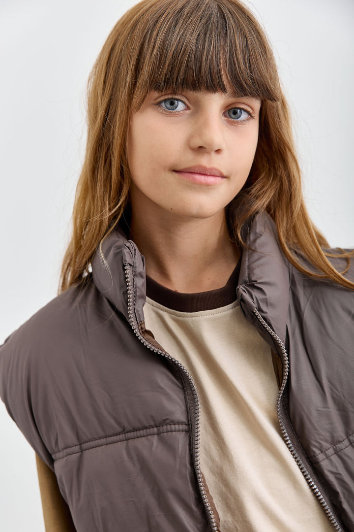 ווסט פוף בסגירת רוכסן | חום