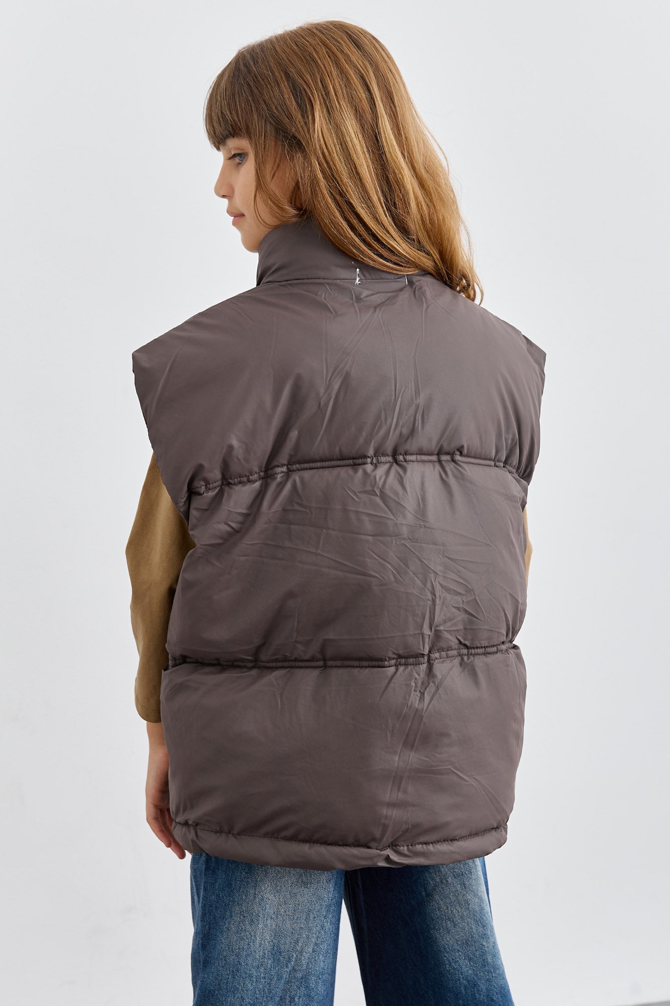 ווסט פוף בסגירת רוכסן | חום