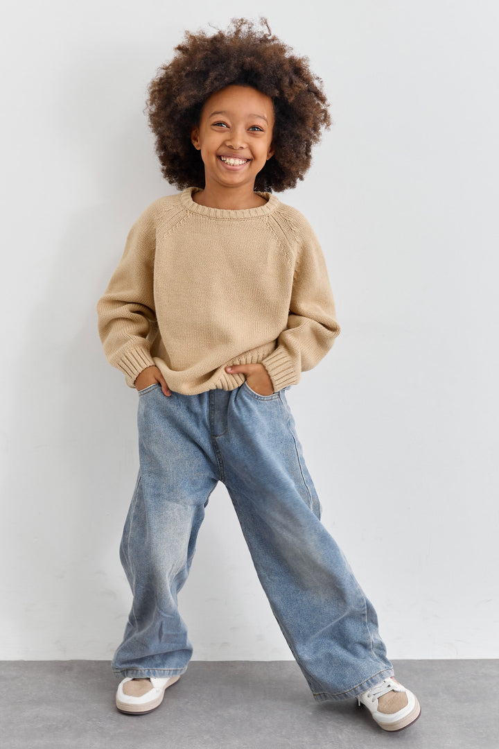 חולצת סריג צווארון ניקי | בז'