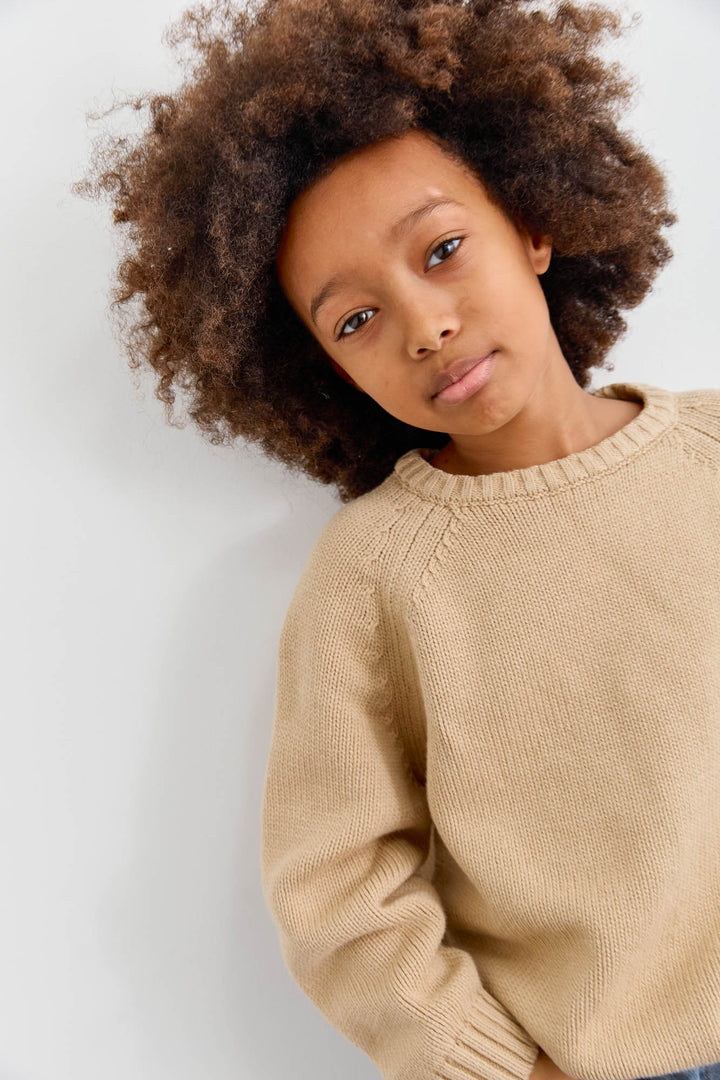 חולצת סריג צווארון ניקי | בז'