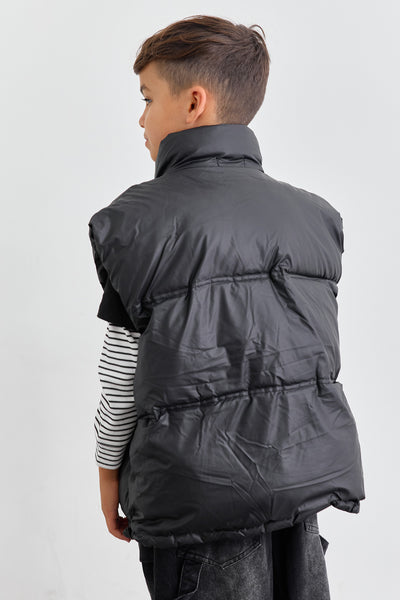 ווסט פוף בסגירת רוכסן | שחור