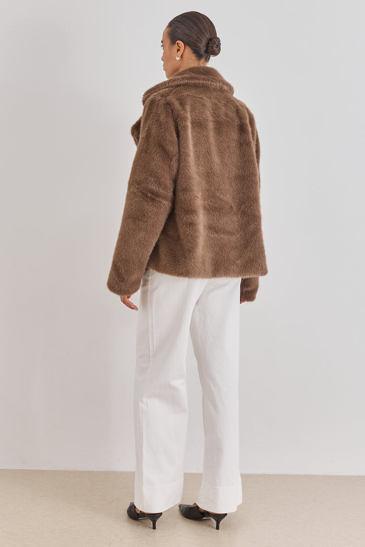 מעיל פרווה שריז | חום