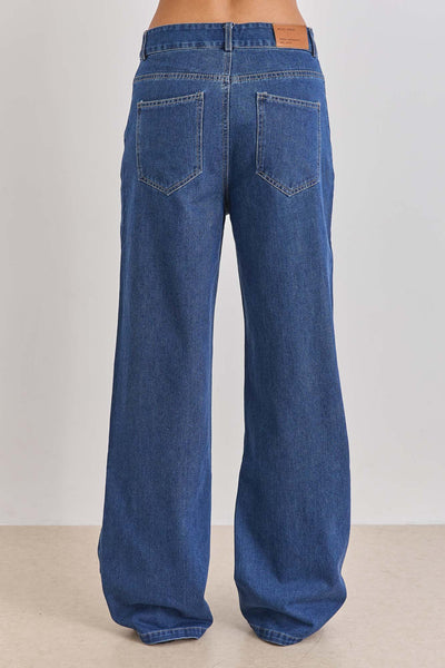 מכנסי ג'ינס אמילי גזרה ישרה | ג'ינס כהה