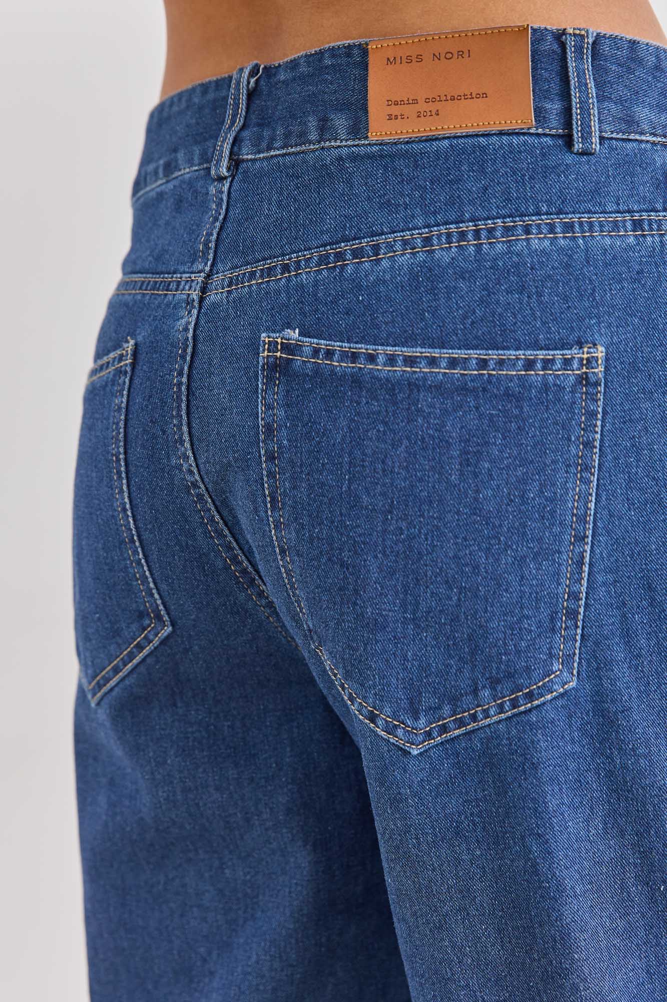 מכנסי ג'ינס אמילי גזרה ישרה | ג'ינס כהה