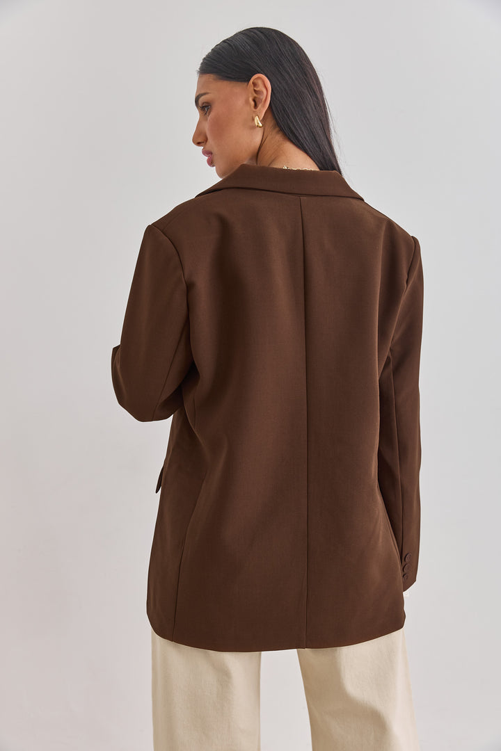 בלייזר רונדה מחשוף וי עמוק | חום