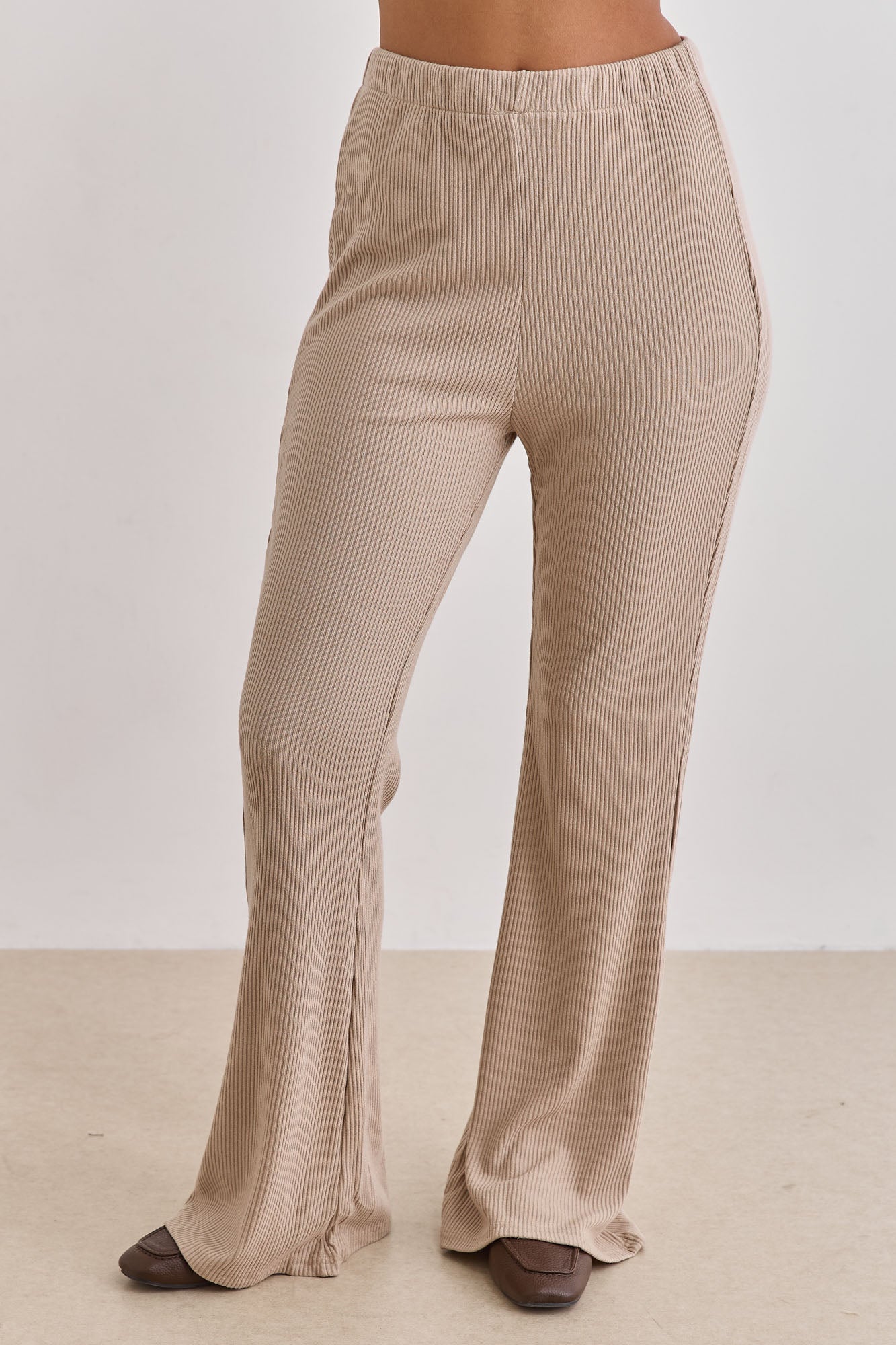 מכנסי פדלפון קאן בד סריג | בז'