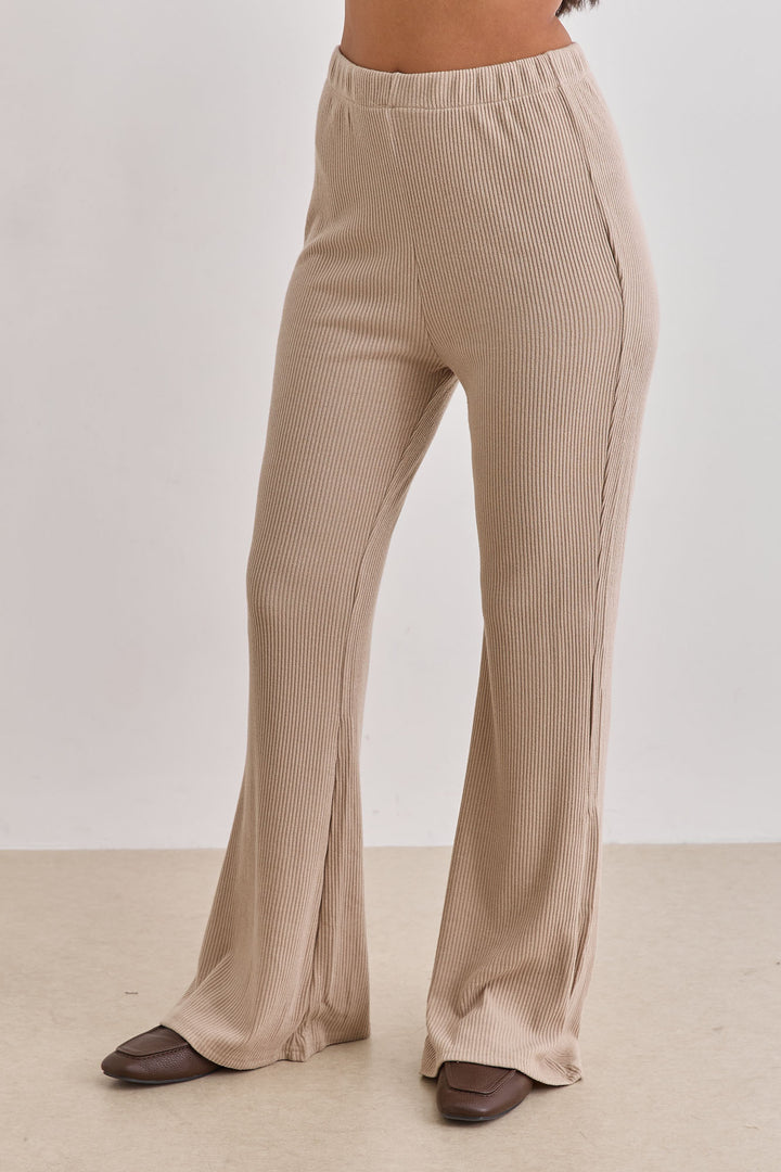 מכנסי פדלפון קאן בד סריג | בז'