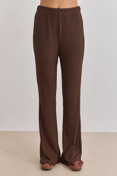 מכנסי פדלפון קאן בד סריג | חום