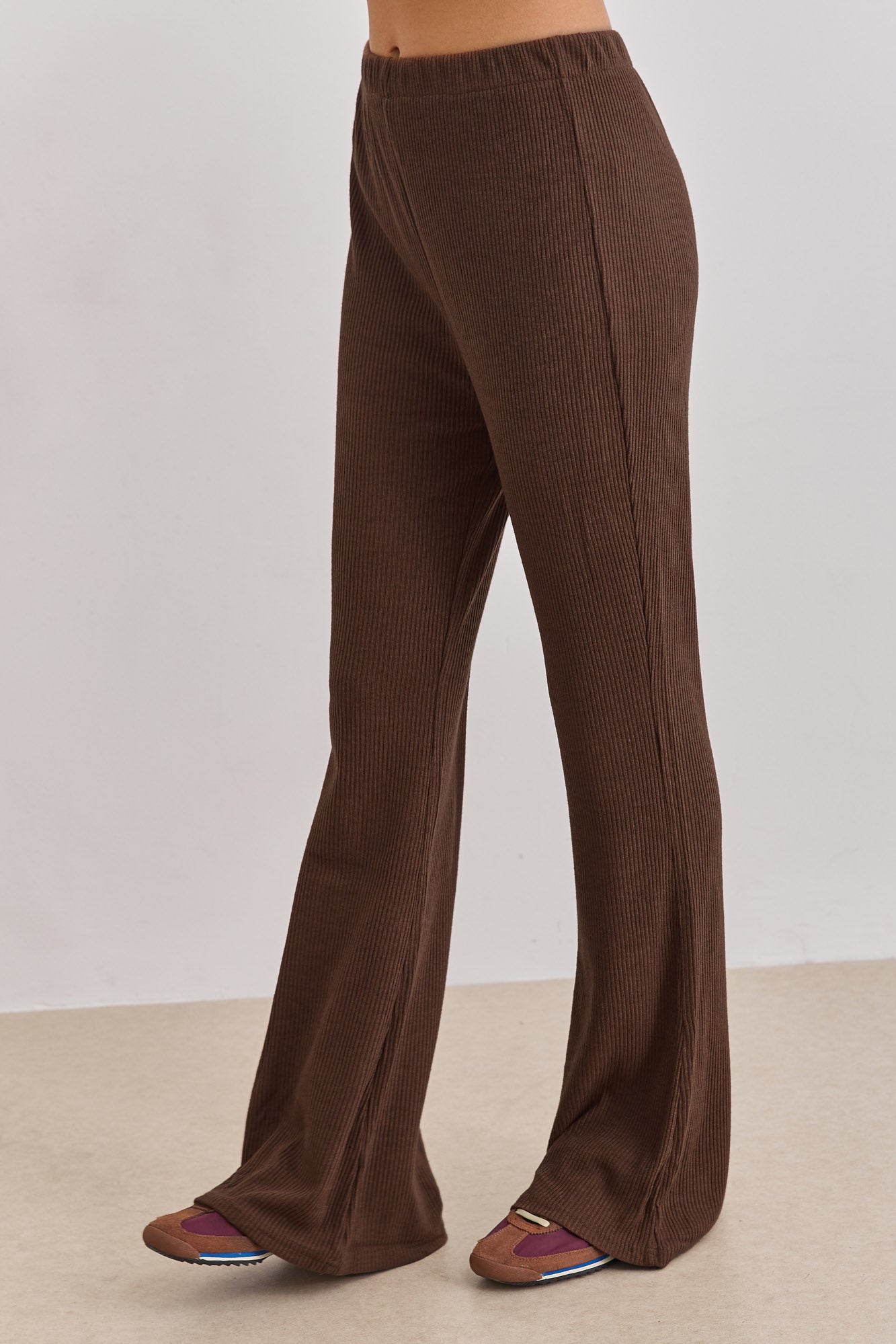 מכנסי פדלפון קאן בד סריג | חום