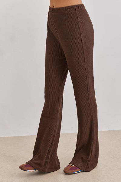 מכנסי פדלפון קאן בד סריג | חום