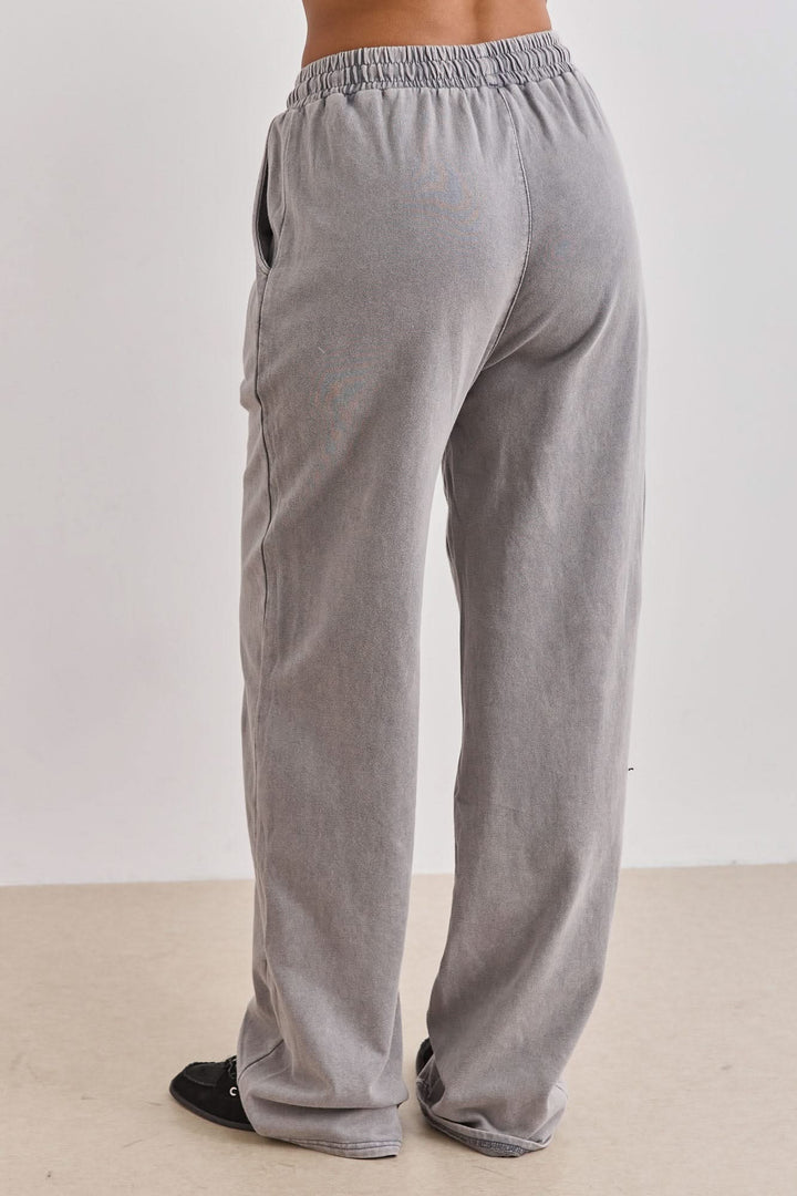 מכנסי נורי קלאב וואש גזרה ישרה | אפור