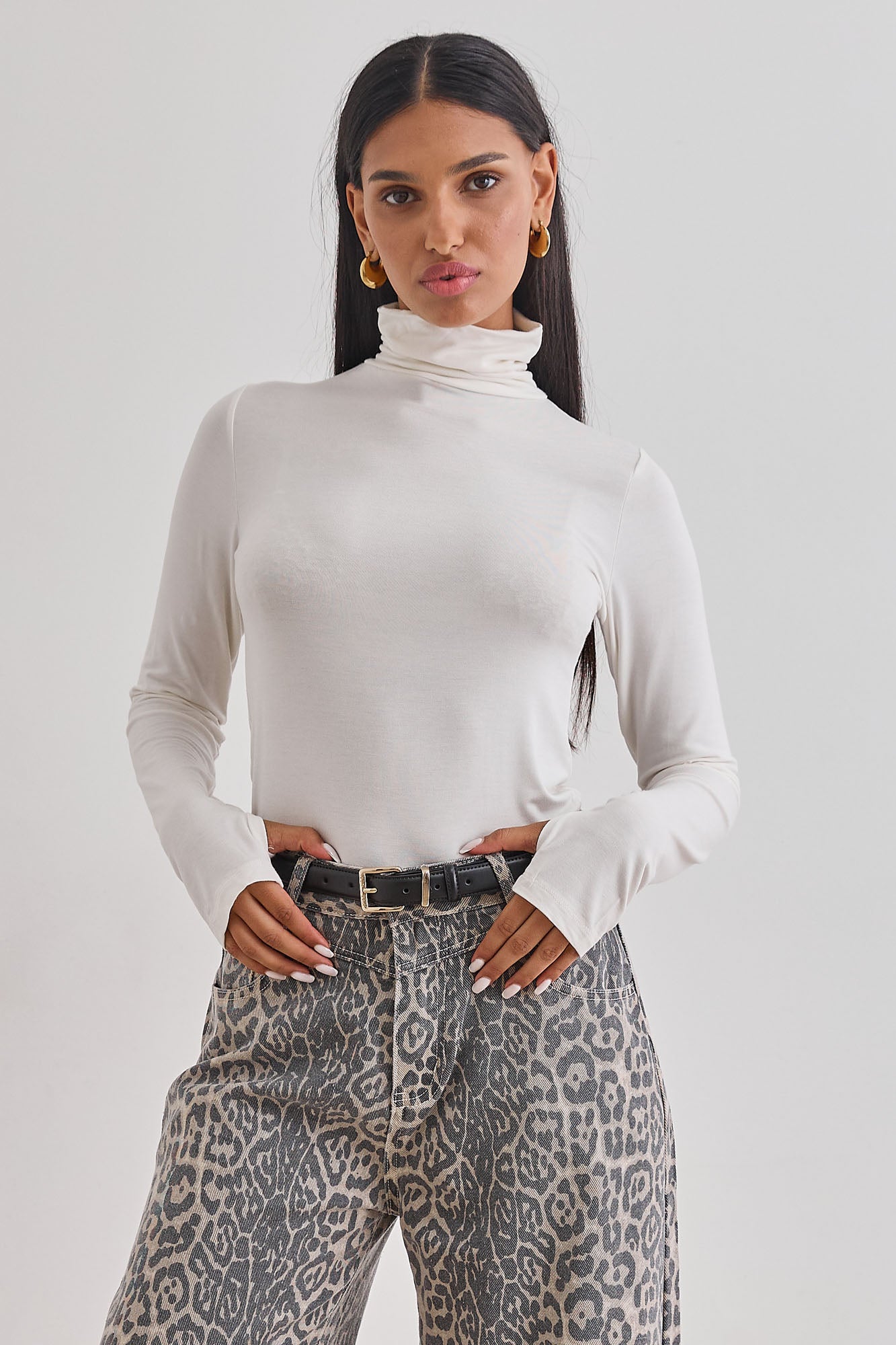 חולצת גולף רנה שרוולי כפפה | לבן