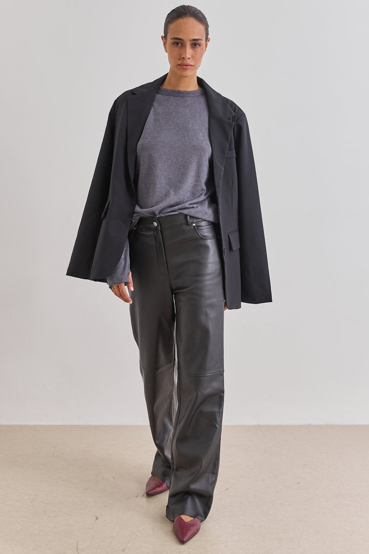 מכנסי דמוי עור הלנה | שחור