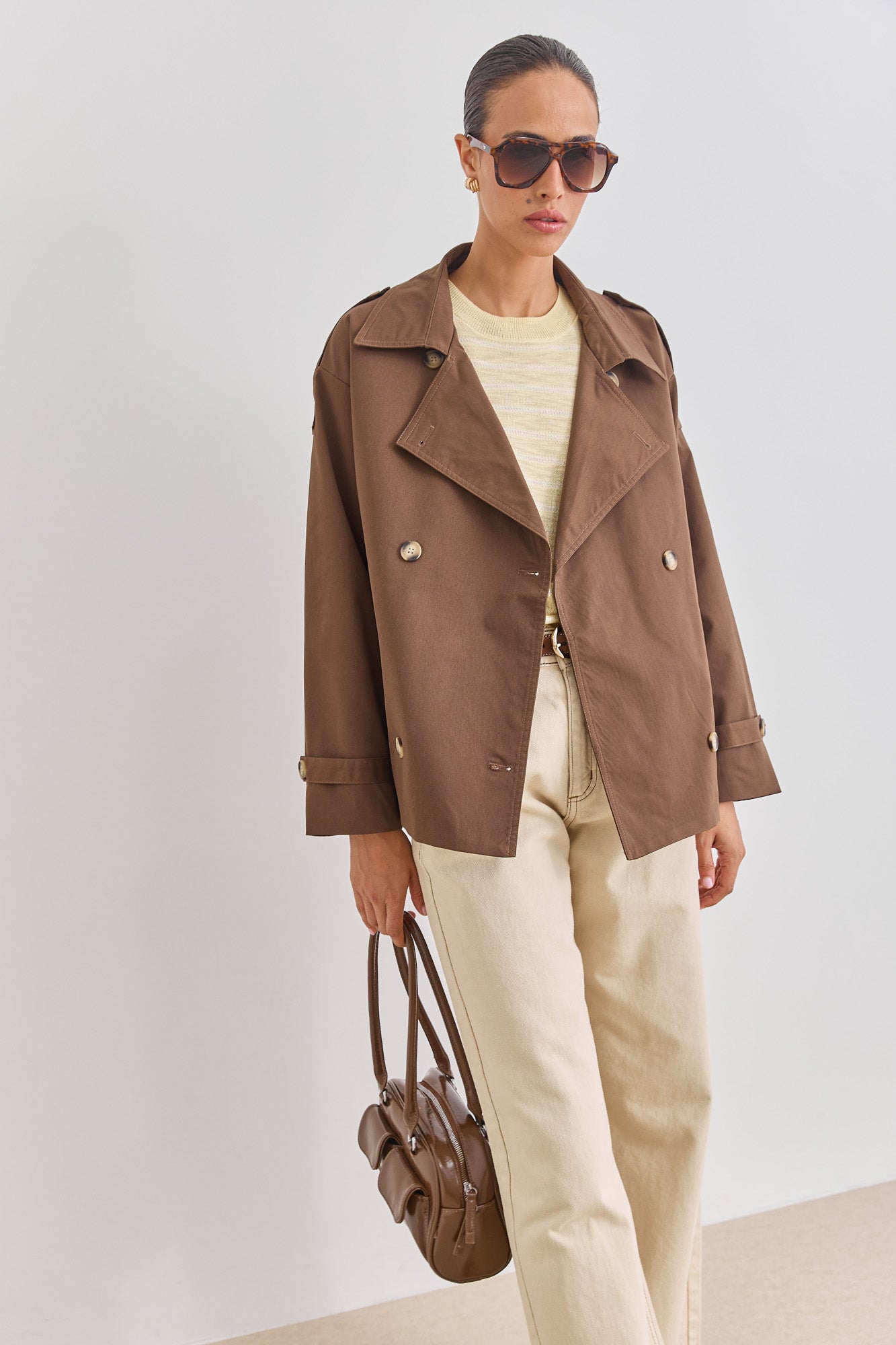 חולצת סריג סול סטרייפס | צהוב חמאה