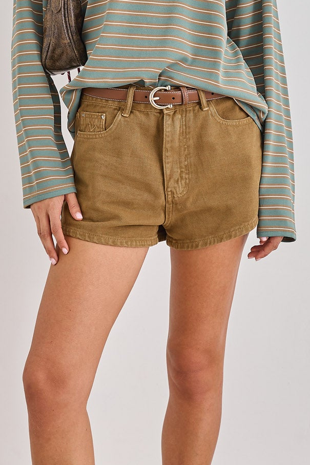 מכנסי דנים קצרים שון | קאמל