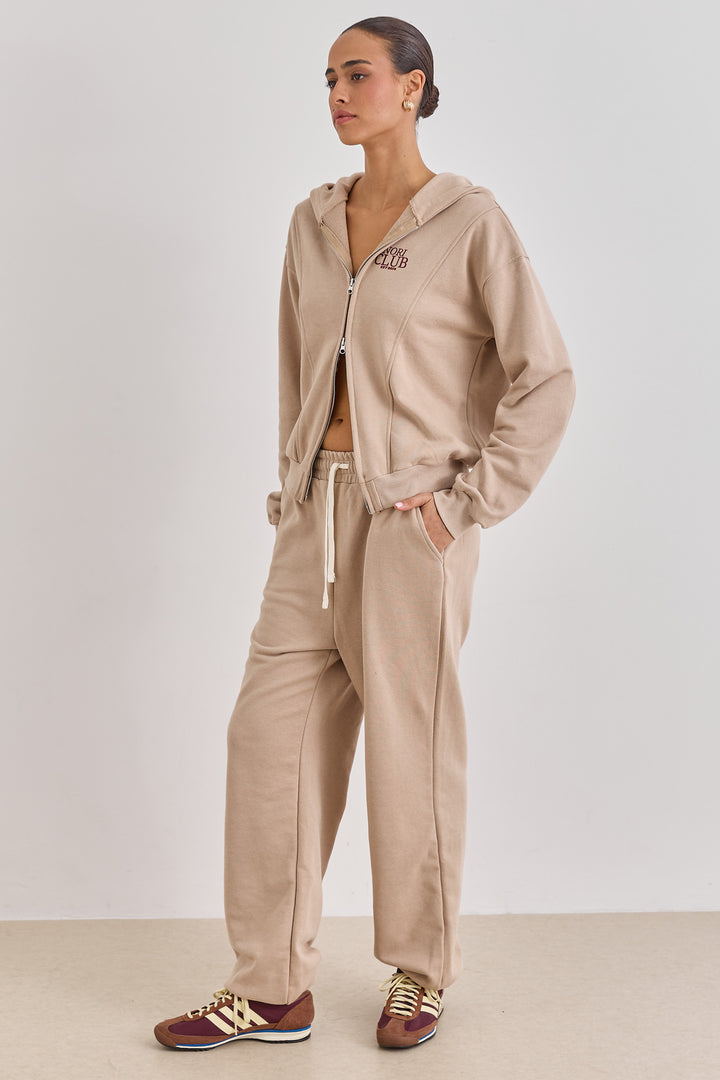 קפוצ'ון טורי פרינט בד פרנץ' טרי | בז'