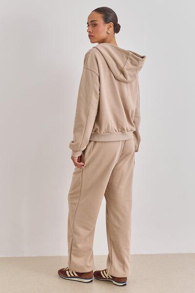 קפוצ'ון טורי פרינט בד פרנץ' טרי | בז'