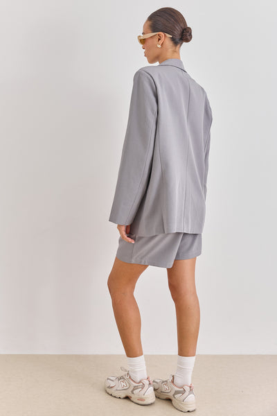 בלייזר מחויט לימה סגירת כפתור | אפור