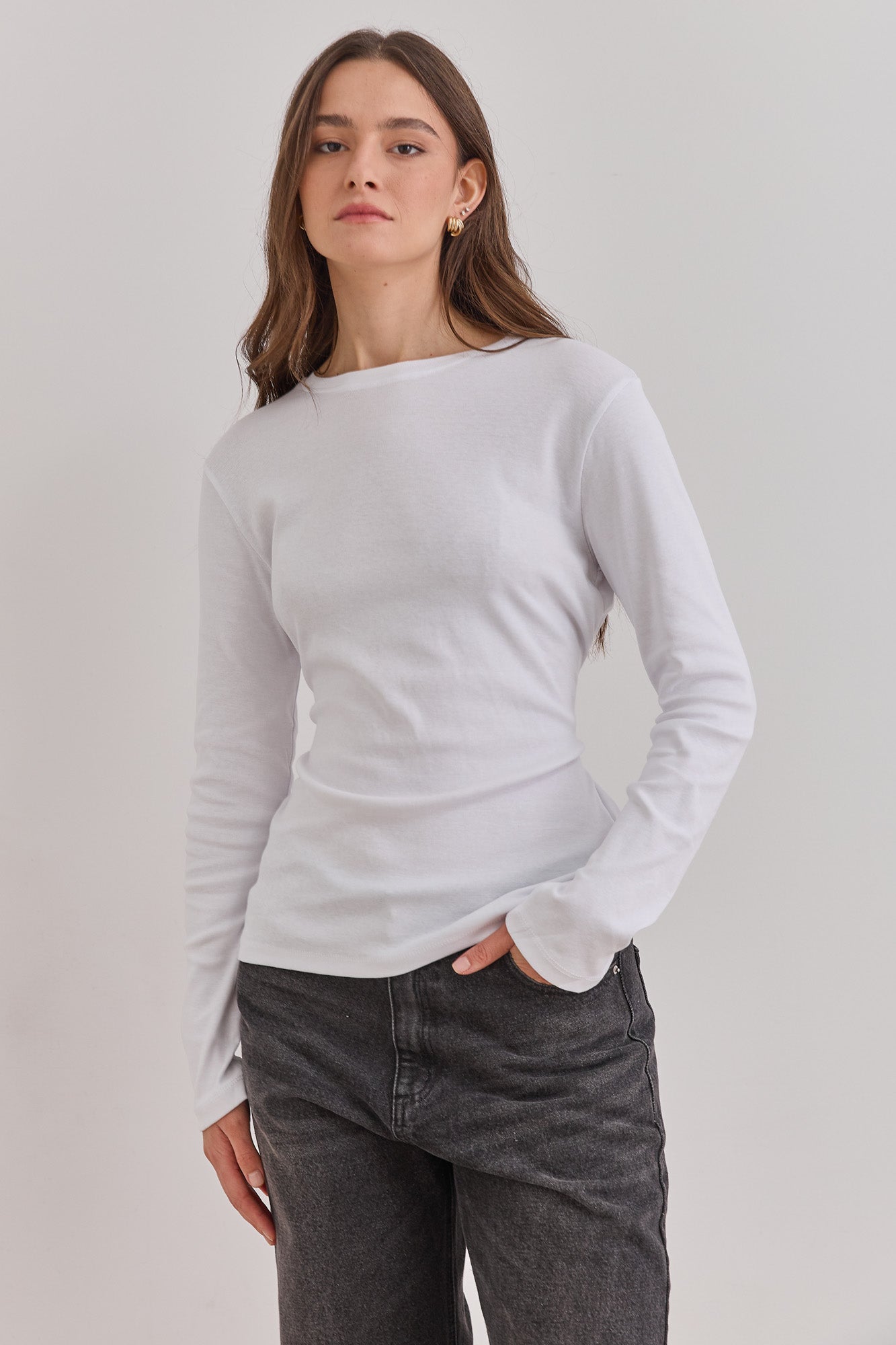 חולצת אן מרי רצועות קשירה | לבן