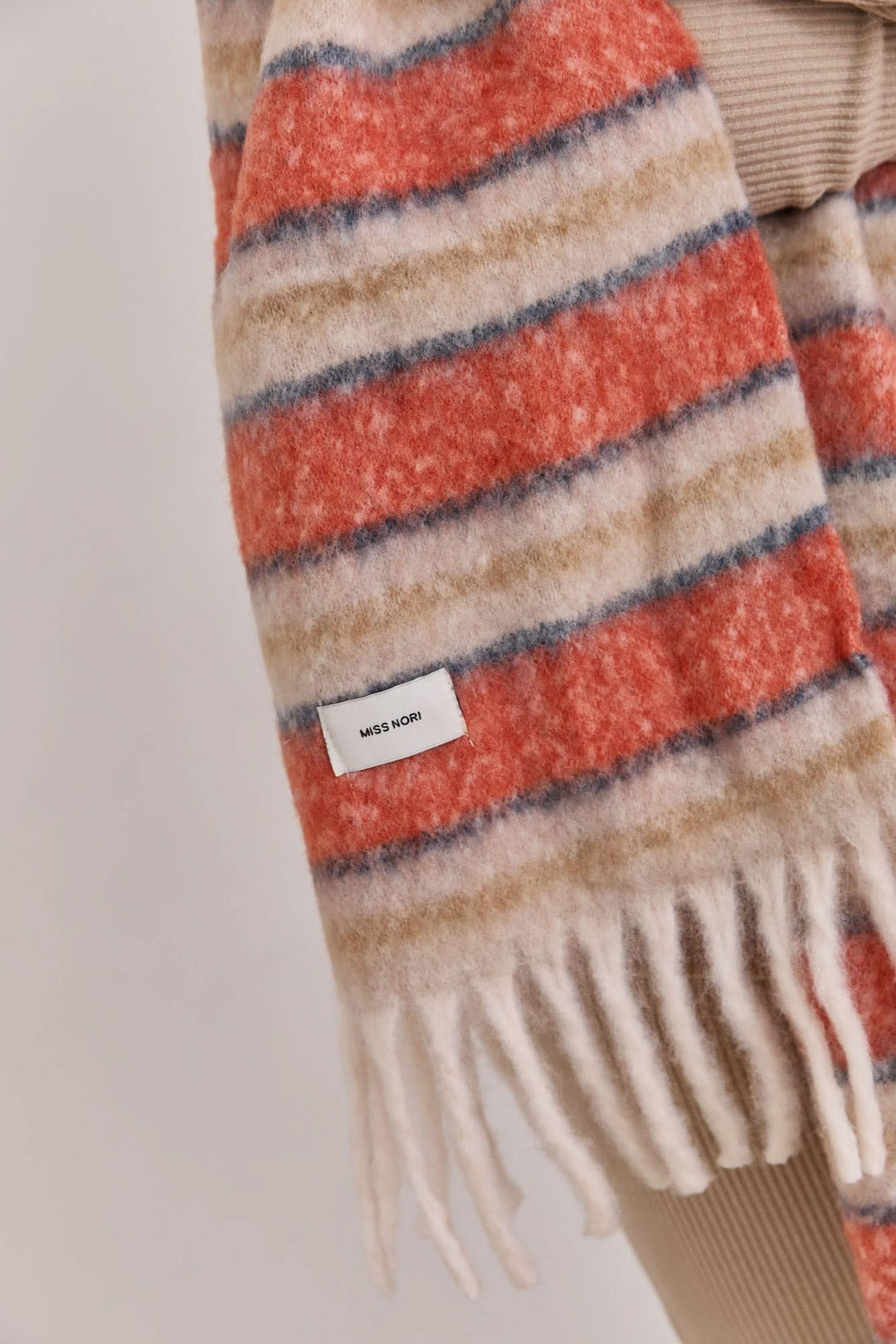 צעיף מוסקו סטרייפס | כתום