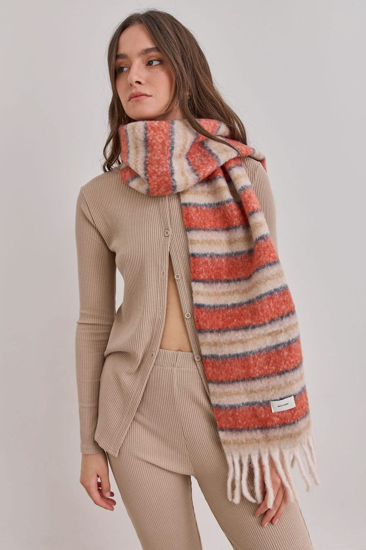 צעיף מוסקו סטרייפס | כתום