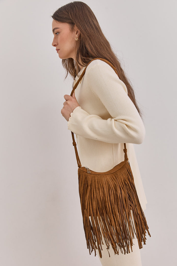 תיק צד שלבי עם פרנזים | קאמל