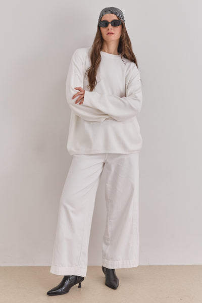 חולצת סריג טוקיו צווארון ניקי | לבן