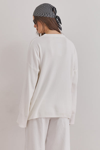 חולצת סריג טוקיו צווארון ניקי | לבן