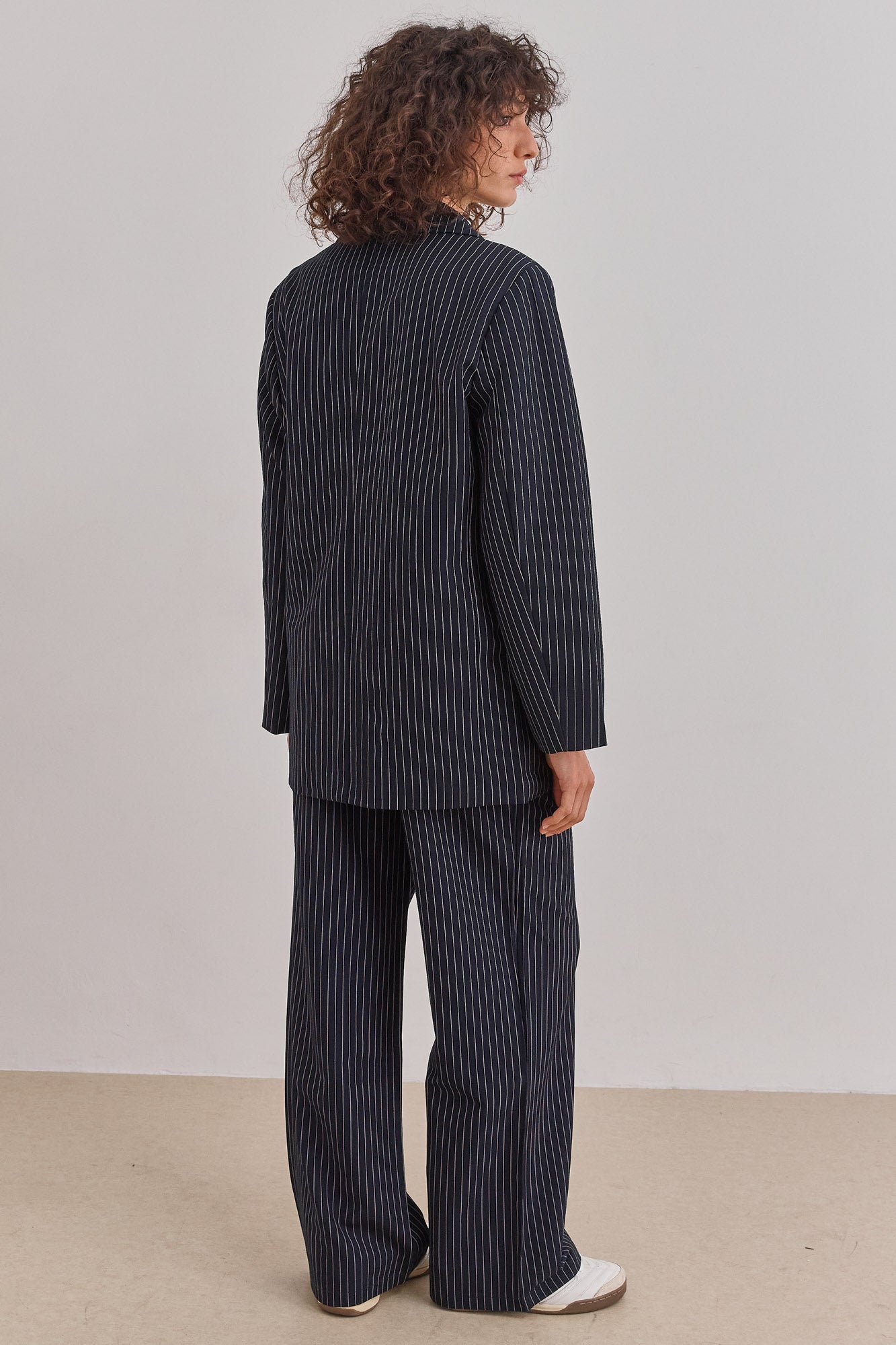 בלייזר מחויט ביל סטרייפס | כחול נייבי