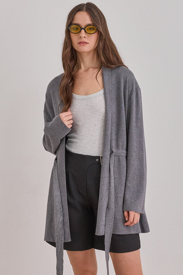 עליונית סריג מקס סגירת קשירה | אפור