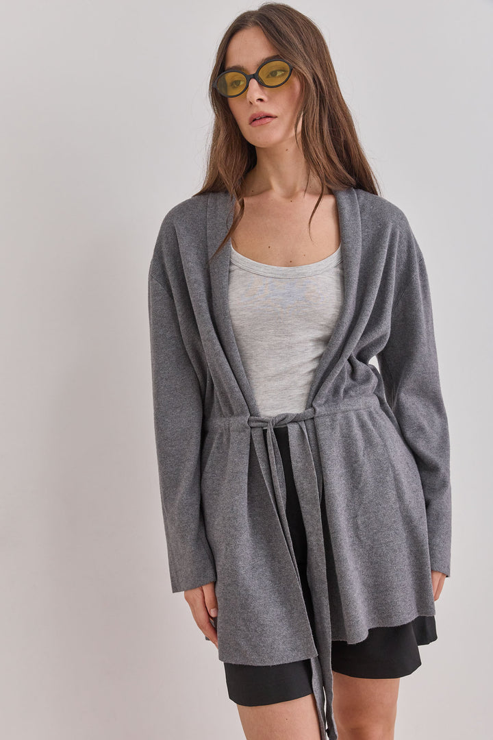 עליונית סריג מקס סגירת קשירה | אפור