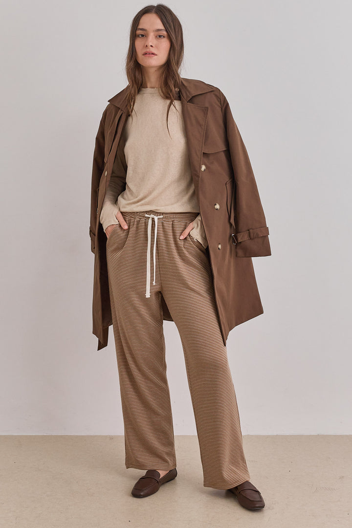 טי שירט דמוי פשתן מיילו שרוול כפפה | בז׳