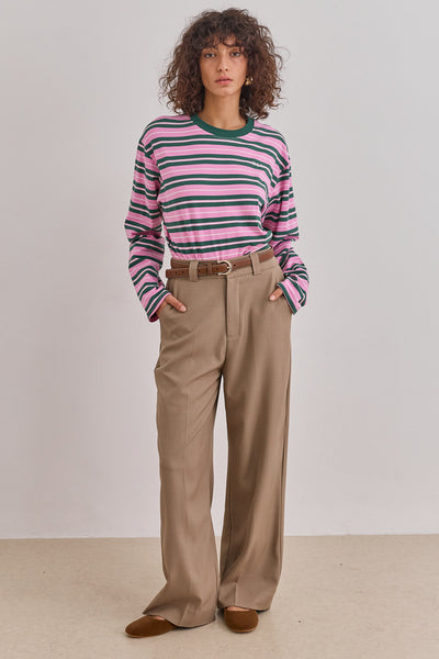 מכנסיים מחויטים בנג'מין גזרה ישרה | חאקי