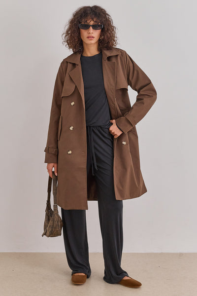 מכנסי ברטה גזרה ישרה גומי מותן | שחור