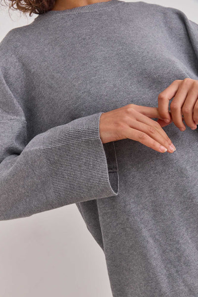 חולצת סריג טוקיו צווארון ניקי | אפור