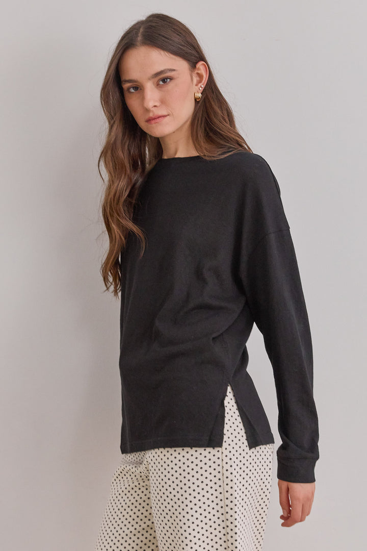 טי שירט בייסיק אשלי בד שקפקף | שחור