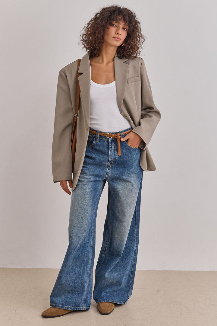 מכנסי דנים עמנואל גזרה רחבה | ג'ינס