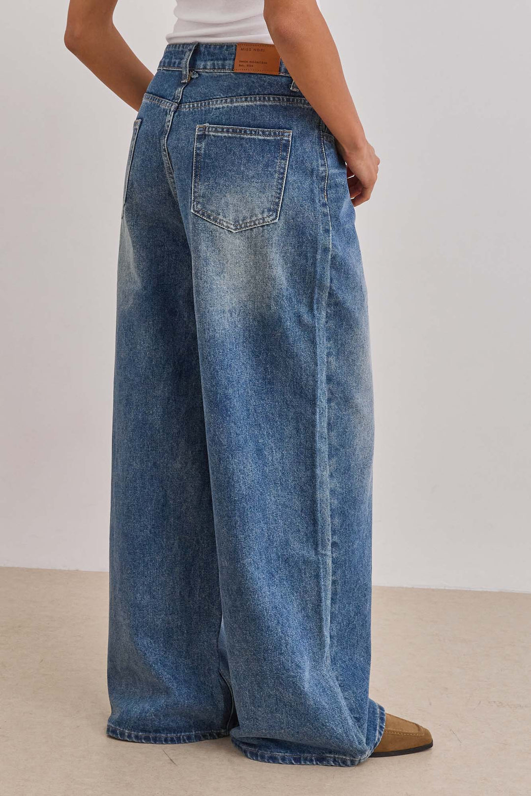 מכנסי דנים עמנואל גזרה רחבה | ג'ינס