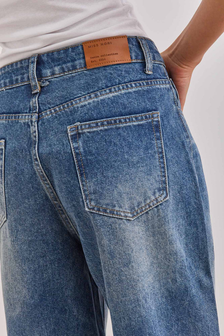 מכנסי דנים עמנואל גזרה רחבה | ג'ינס