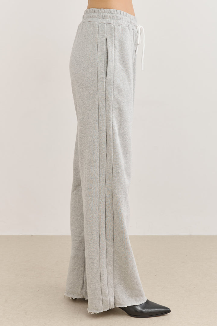 מכנסי פרנץ' טרי ניס גזרת אוברסייז | אפור