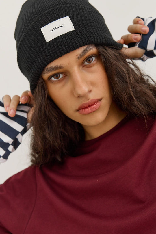 כובע גרב פאץ' לוגו | שחור