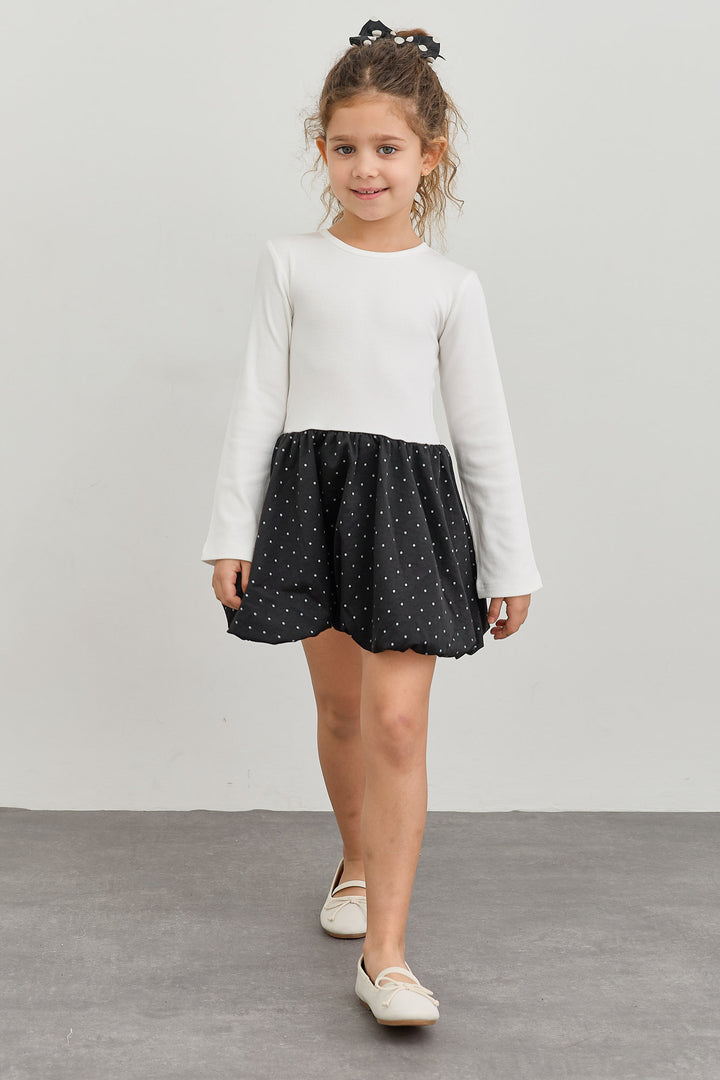 שמלת ריב בשילוב חצאית בלון | לבן