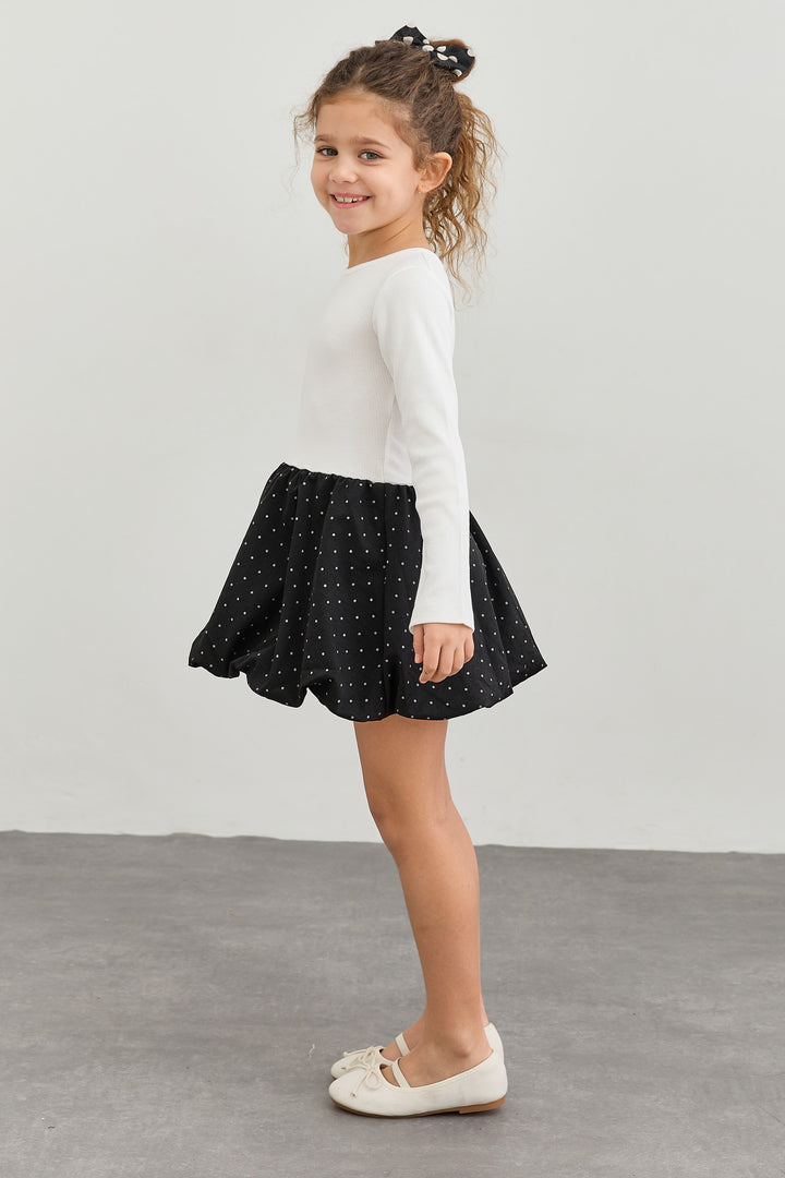 שמלת ריב בשילוב חצאית בלון | לבן